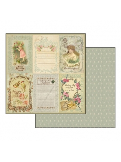 Бумага для скрапбукинга Винтажные открытки, Stamperia, 31,2х30,3 см