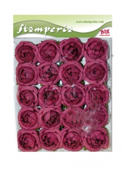 Цветы бумажные для декорирования "Сиреневые розы", 20 шт, 3,5 см, Stamperia