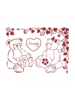 Трафарет для росписи DayDream bears, 15х20 см, Stamperia