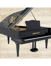 Салфетка для декупажа "Концерт для рояля", 33х33 см, Германия