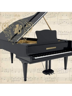 Салфетка для декупажа Концерт для рояля, 33х33 см, Германия