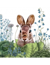 Салфетка для декупажа "Кролик в огороде", 33х33 см, Германия