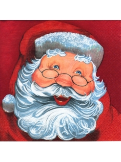 Новогодняя салфетка для декупажа Санта Клаус, 33х33 см, Германия