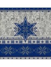 Салфетка для декупажа "Орнамент зимний синий", 33х33 см, Германия