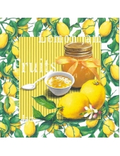 Салфетка для декупажа "Джем из лимонов", 33х33 см, Германия