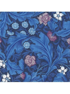 Салфетка для декупажа Синий цветочный орнамент, 33х33 см, Nuova R2S (Италия)
