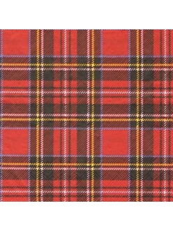 Салфетка для декупажа Шотландка красная, 33х33 см, Голландия