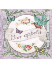 Салфетка для декупажа "Bon appetit", 33х33 см, Ambiente (Голландия)