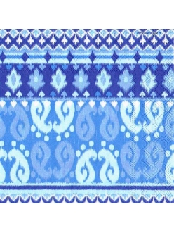 Салфетка для декупажа Орнамент Амара синий, 33х33 см, Голландия