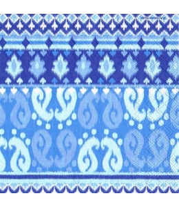 Салфетка для декупажа "Орнамент Амара синий", 33х33 см, Голландия