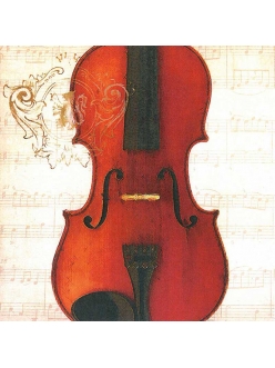 Салфетка для декупажа Скрипка, 33х33 см, Германия