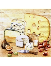 Салфетка для декупажа "Сыр и вино", 33х33 см, Голландия