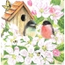 Салфетка для декупажа Птицы на цветущей яблоне, 33х33 см, Home Fashion Германия