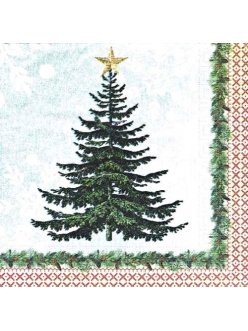Салфетка новогодняя для декупажа Рождественская ёлка, 33х33 см, Германия