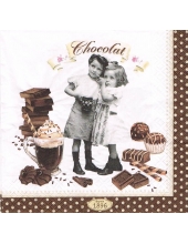 Салфетка для декупажа "Шоколадный винтаж", 33х33 см, Nuova R2S (Италия)