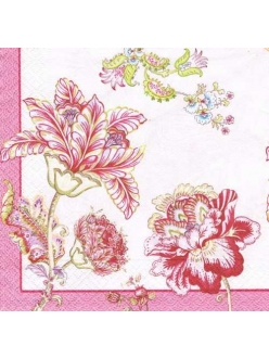 Салфетка для декупажа Фантазийные цветы, 33х33 см, Nuova R2S (Италия)
