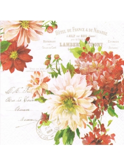 Салфетка для декупажа Сезонные цветы, 33х33 см, Nuova R2S (Италия)