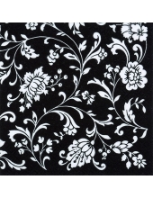 Салфетка для декупажа "Цветочный орнамент на черном ", 33х33 см, Германия