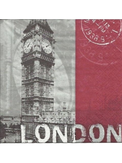 Салфетка для декупажа Лондон, 33х33 см, Германия