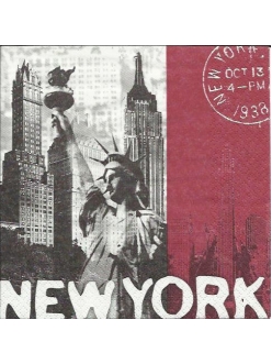 Салфетка для декупажа Нью Йорк, 33х33 см, Германия