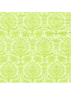 Салфетка для декупажа Орнамент дамасский зеленый, 33х33 см, Германия
