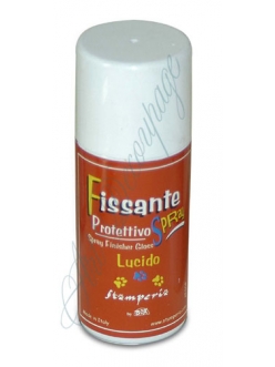 Лак-спрей финишный глянцевый Fissante Protettivo , на спиртовой основе, Stamperia, 150мл