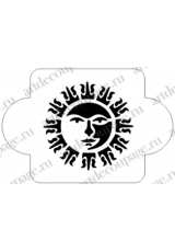 Трафарет пластиковый EDMD070 "Солнце 2", 10х10 см, Event Design