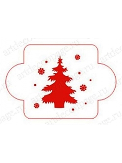 Трафарет новогодний Рождественская елка, 10х10 см, Event Design