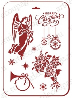 Трафарет новогодний для декора Счастливого рождества, 21х31 см, Event Design