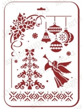 Трафарет пластиковый новогодний EDNGP015 "Рождественский ангел", 21х31 см, Event Design