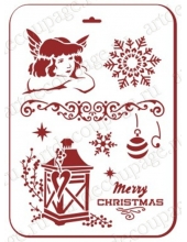 Трафарет пластиковый новогодний EDNGP018 "Свет Рождества", 21х31 см, Event Design