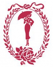 Трафарет пластиковый для росписи KSD156 "Дама с зонтиком", 15х20 см, Stamperia (Италия)