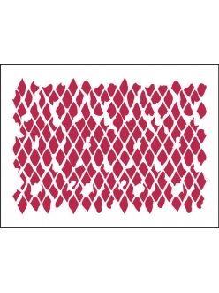 Трафарет пластиковый для росписи Рваные ромбы, 15х20 см, Stamperia KSD239