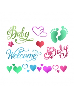 Трафарет для росписи Baby Welcome, 15х20 см, Stamperia