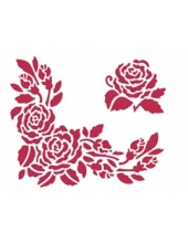 Трафарет пластиковый для росписи KSD081 "Розы", 15х20 см, Stamperia (Италия)