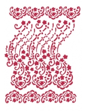 Трафарет пластиковый KSG213 "Цветочное кружево" орнамент, 21х29,7 см, Stamperia (Италия)
