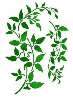 Трафарет для росписи Веточки с листьями, 21х29,7 см, Stamperia KSG345