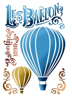 Трафарет для росписи Воздушный шар, 21х29,7 см, Stamperia KSG372