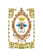 Трафарет пластиковый KSG413 "Королева пчел", 21х29,7 см, Stamperia (Италия)
