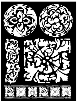Трафарет объемный Текстура майолики, толщина 0,5 мм, 20х25 см, Stamperia 