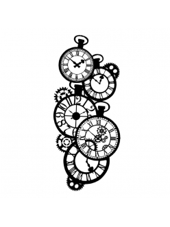 Трафарет объемный Часы, толщина 0,25 мм, 12х25 см, Stamperia 