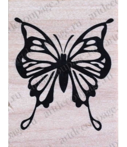 Штамп резиновый "Тропическая бабочка" WВ09A3, 4,5х6 см