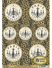 Декупажная карта Vintage Design S-117 "Парижский шик", А4, 40 г/м2