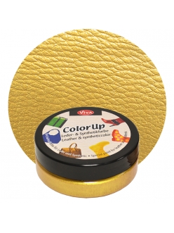 Краска для кожи и синтетики Color up Золото 50мл, Viva Decor Германия