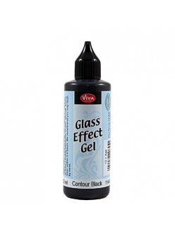 Гель контур с эффектом стекла Viva Glaseffekt Gel, цвет 800 черный, 82 мл