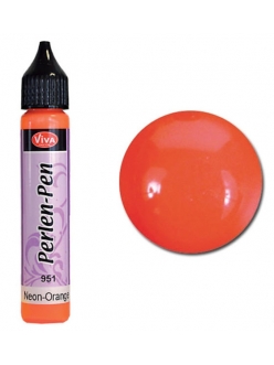 Краска для создания жемчужин Viva Perlen Pen neon, цвет 951 неон оранжевый, 25 мл