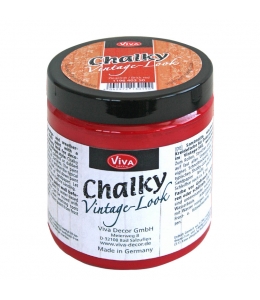 Краска меловая Chalky Vintage-Look, цвет 403 кирпично-красный, 250мл, Viva Decor (Германия)