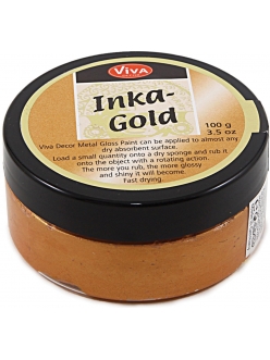 Краска паста металлик Inka Gold 907 оранжевый, 50 г, Viva Decor