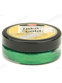 Краска паста металлик Inka Gold 921 темно зеленый, 50 г, Viva Decor 