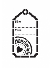 Трафарет для росписи "Бирка Handmade", 14,8x21 см, Viva Decor (Германия)